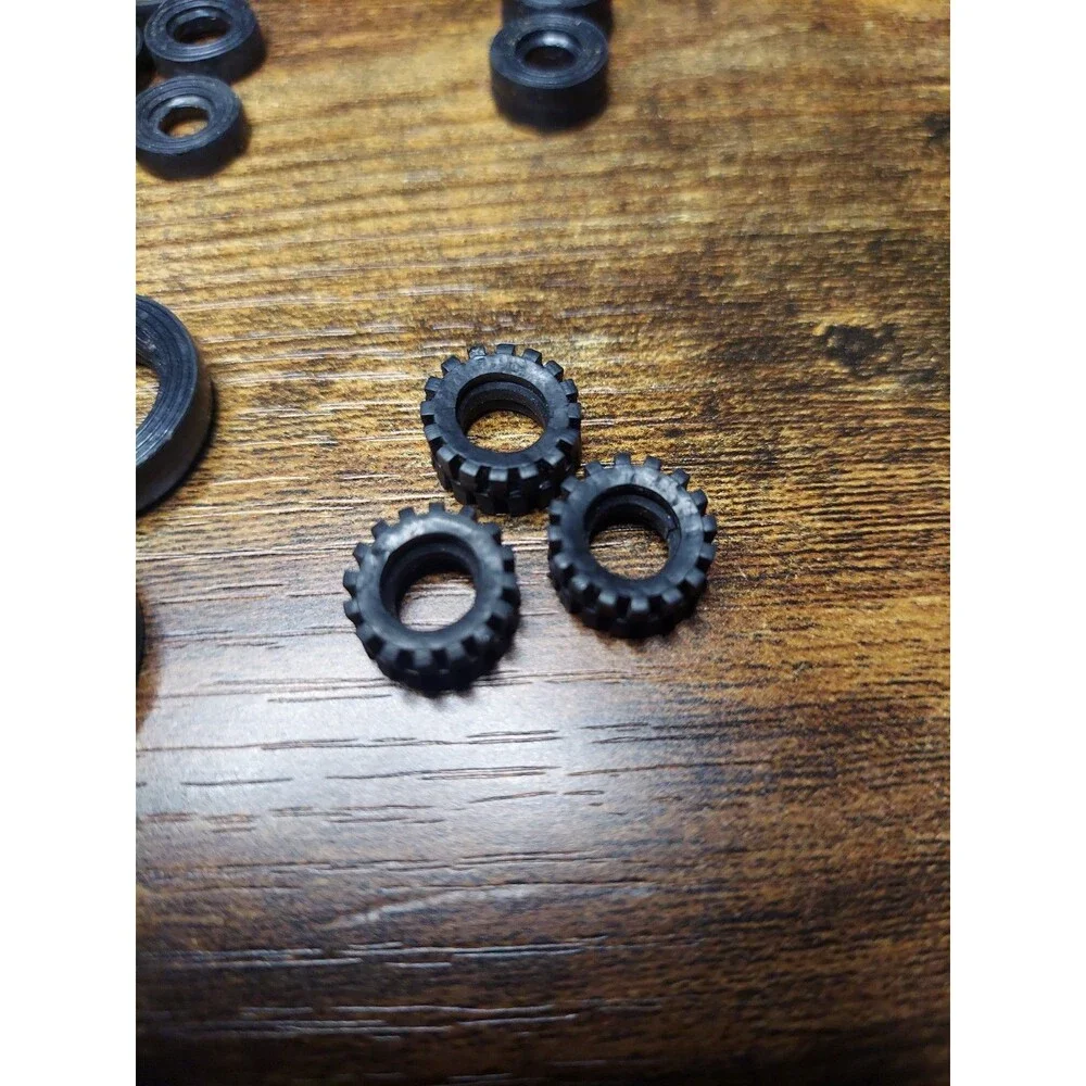 LEGO Wheels Tires Axles Lot 25 Pieces 2x2 2x4 Vintage 1970's